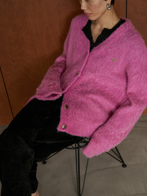 【 予約:11月中旬 】ALPACA MIX CARDIGAN /Y254-91122